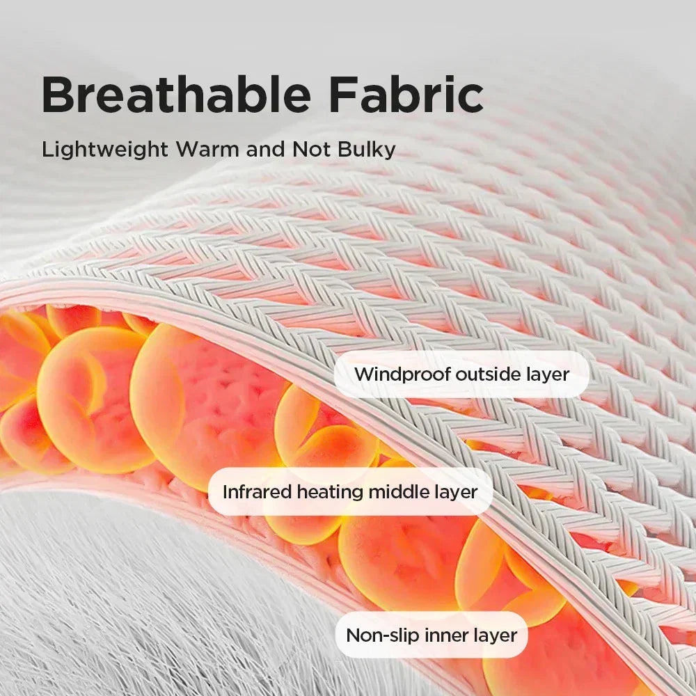 Electric massager brace with infrared heat for soothing joint pain and aiding muscle recovery.