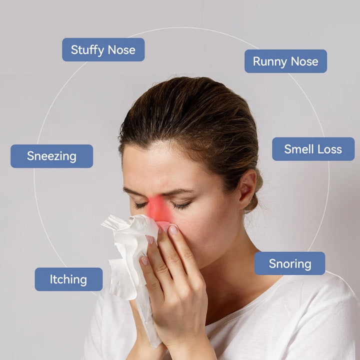 Portable infrared nasal device for unisex allergy relief, promoting clear breathing and sinus comfort naturally.