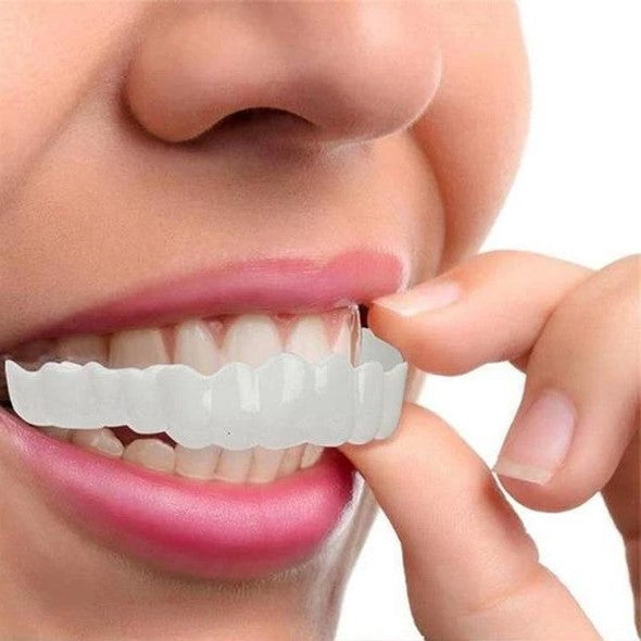 Perfect smile in an instant! Unisex cosmetic teeth veneers, full set for upper and lower.