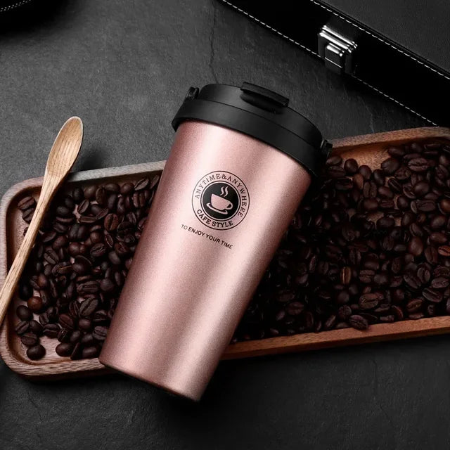 Versatile insulated mug keeps coffee hot & cold drinks chilled; great for any adventure.