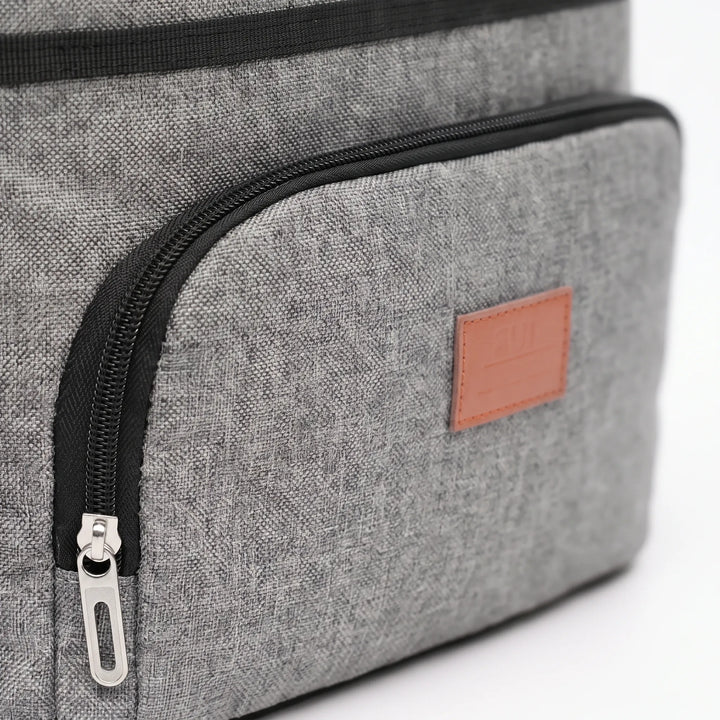 Stylish unisex portable cooler bag. Ideal insulated lunch box for travel, camping, hiking, & everyday use.