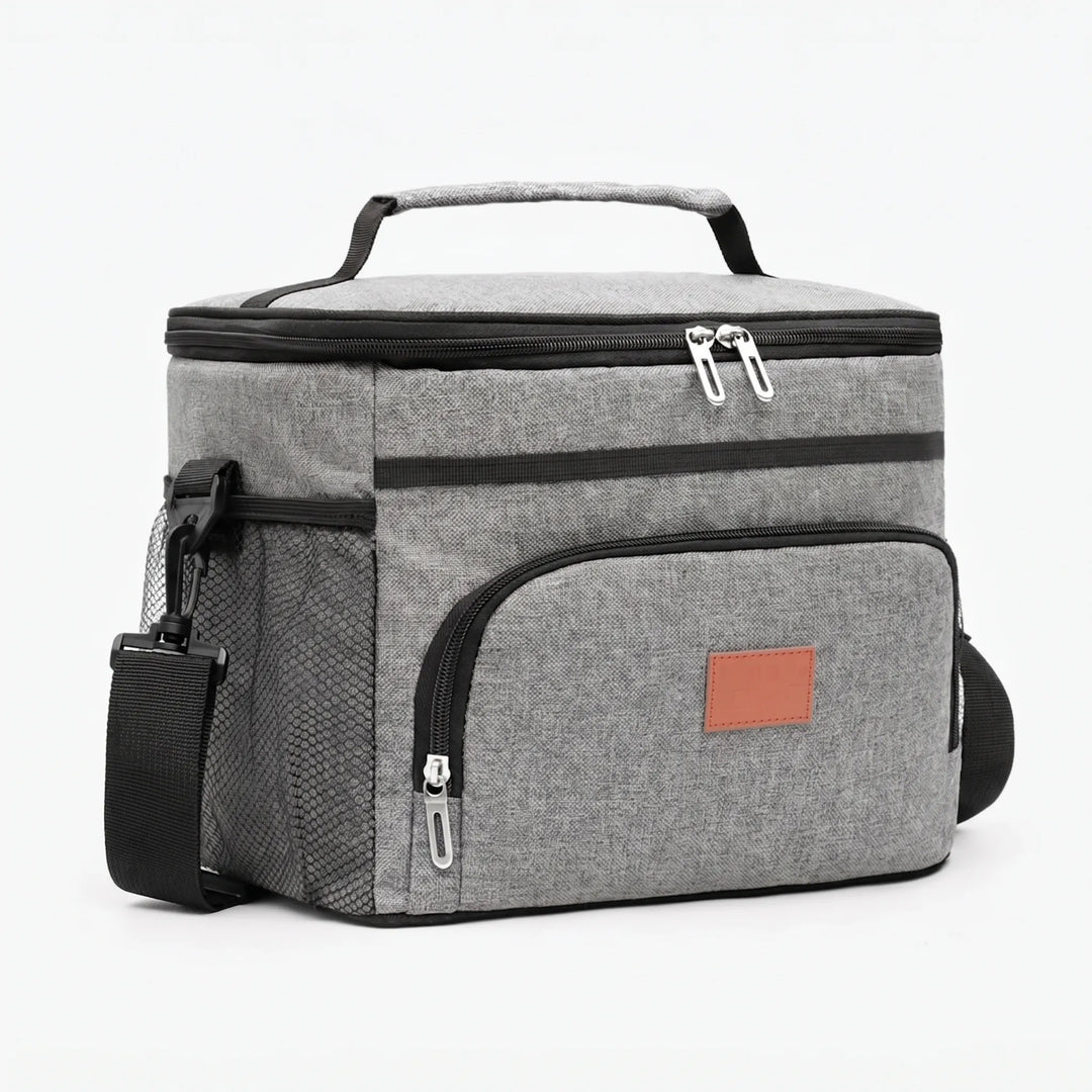 Leak-proof insulated lunch cooler bag. Versatile food storage for picnics, school, work & travel. Unisex.