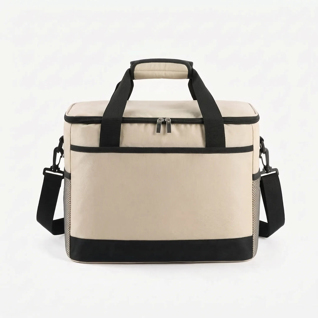 Compact and lightweight portable cooler bag for individual lunches or small group outings. Keeps food fresh & chilled.