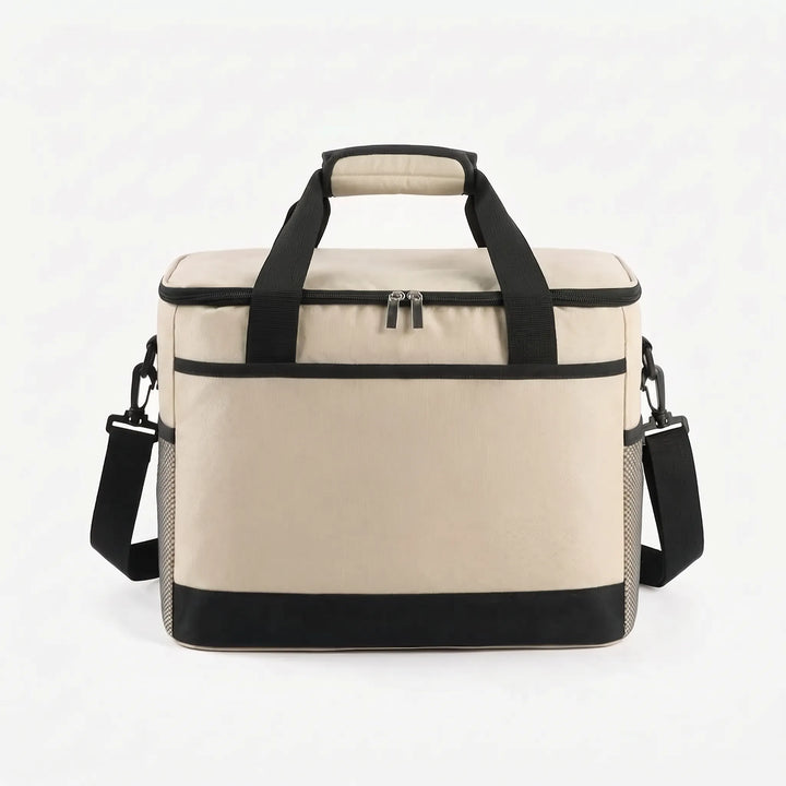 Compact and lightweight portable cooler bag for individual lunches or small group outings. Keeps food fresh & chilled.