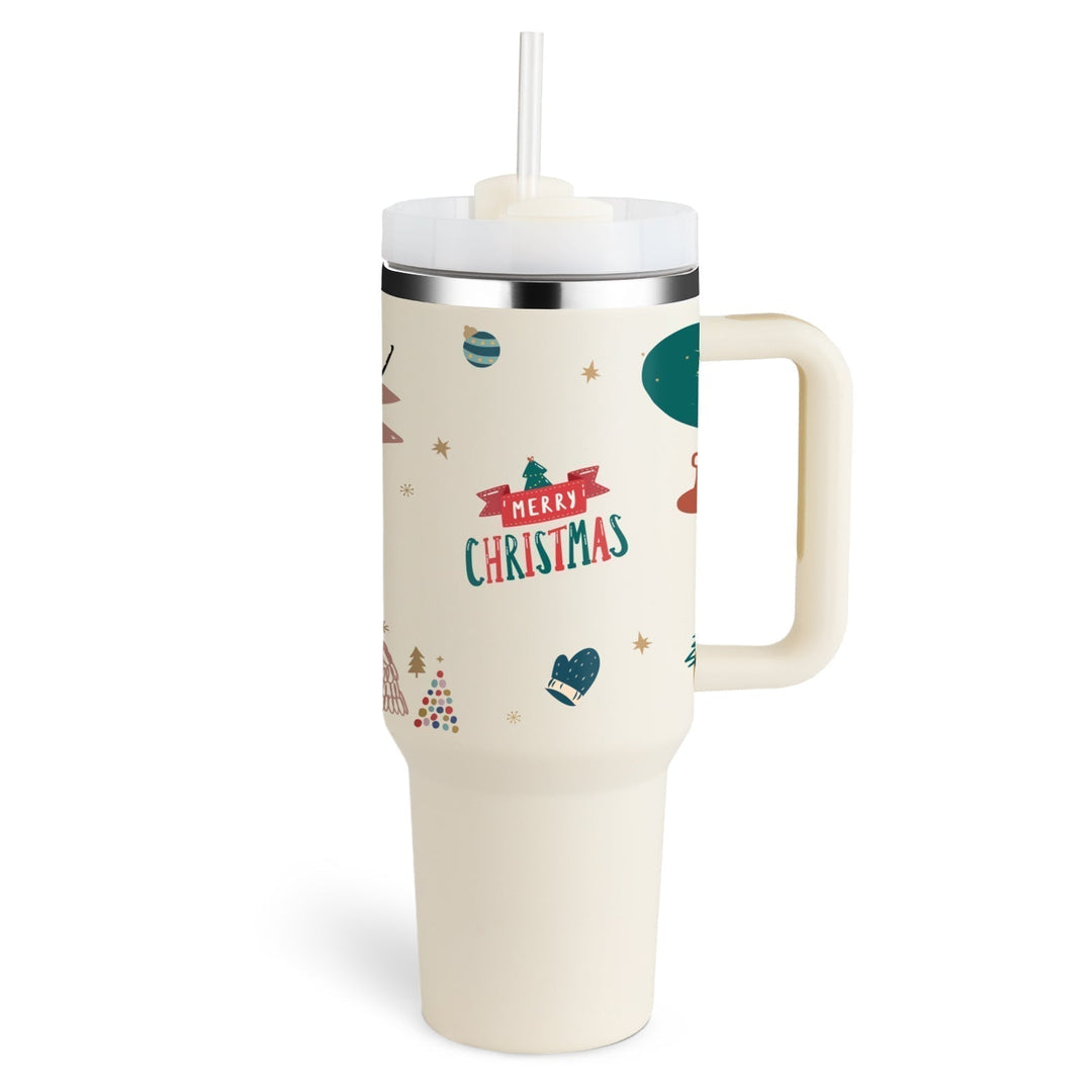 Premium insulated mug with handle & straw for long-lasting hot or cold refreshment.