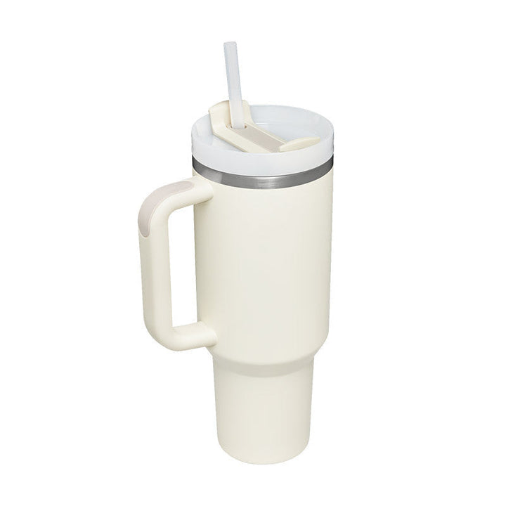 Unisex insulated tumbler with handle & straw. Designed for active lifestyles & hydration.