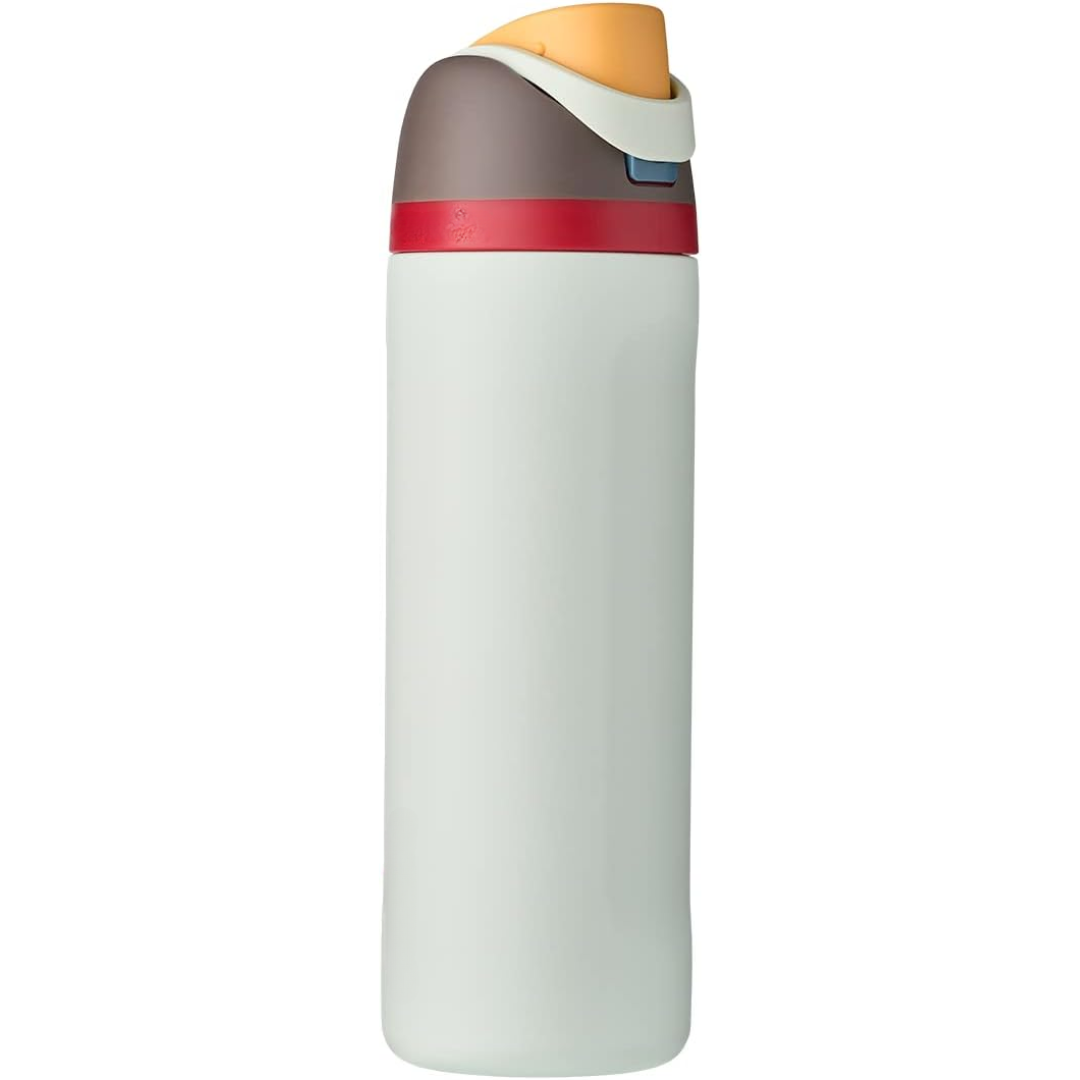 Travel-friendly insulated stainless steel bottle. Leak-proof with convenient straw for hydration.