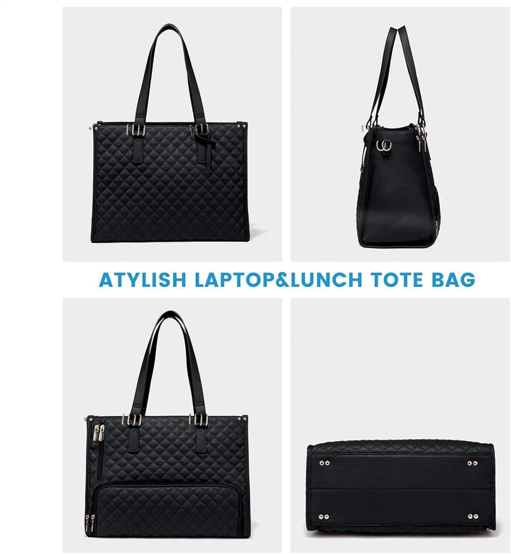 Unisex travel tote bag, insulated to keep meals fresh, with space for a laptop and daily essentials.