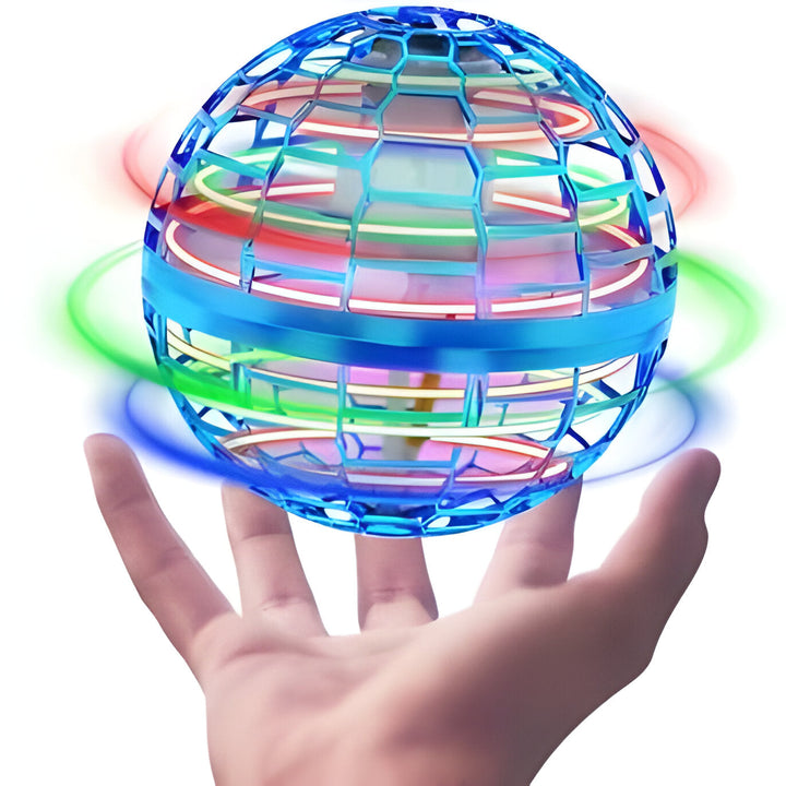 Unisex Interactive Flying Orb Cosmic Globe Toy, a light-up fidget spinner for indoor & outdoor family fun.