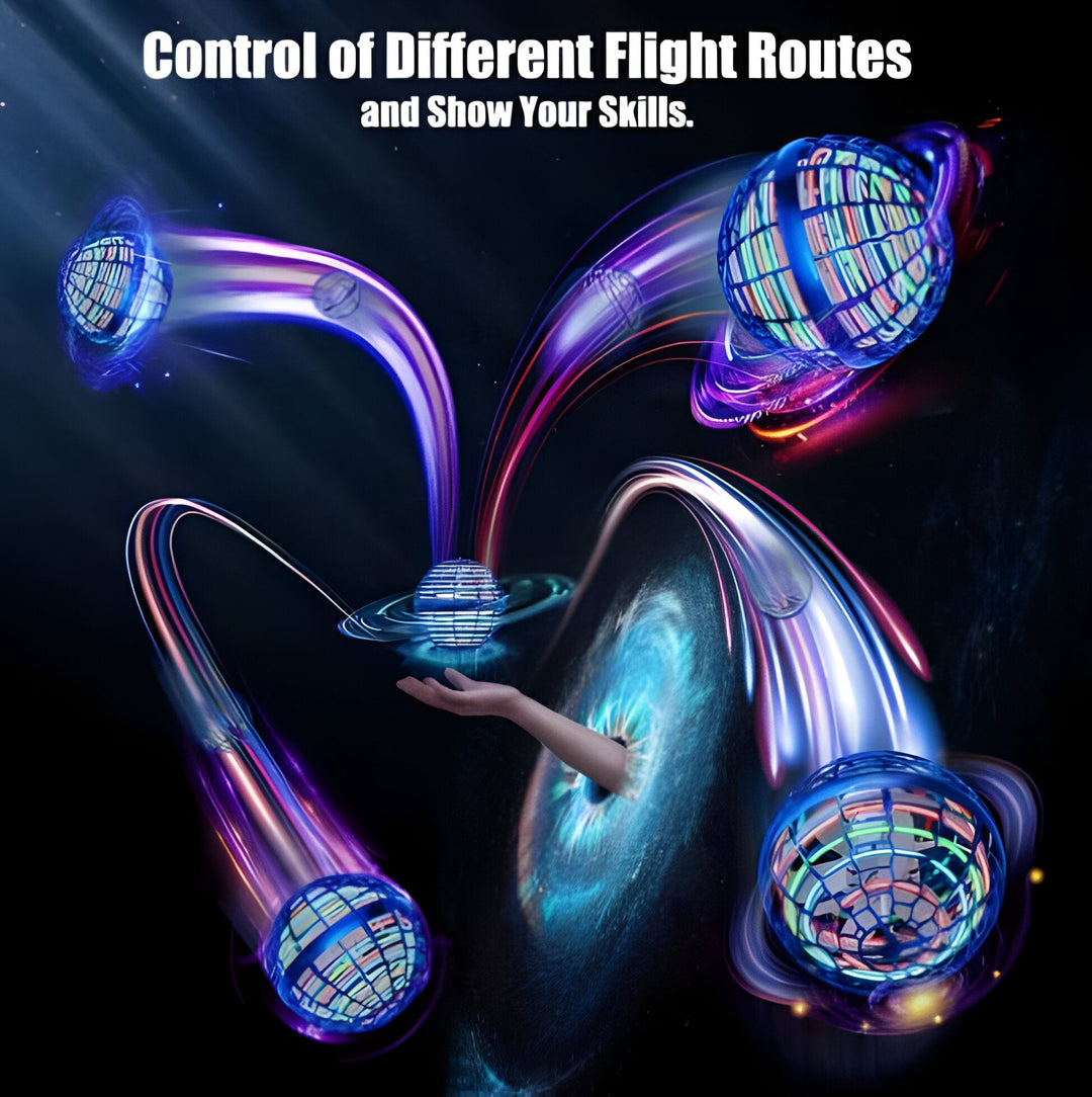 Unisex Flying Orb fidget toy: a rechargeable Cosmic Globe that lights up for interactive indoor and outdoor play.