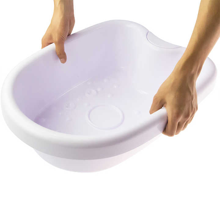 Portable ionic foot bath machine providing a relaxing whirlpool massage and detox for feet care.