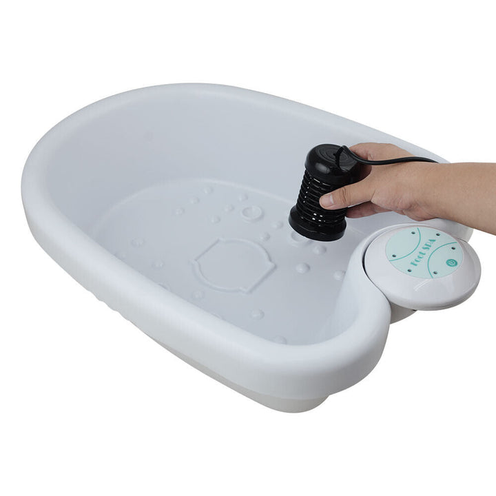 Vibrating ionic detox foot bath with whirlpool for a home spa experience and effective cleansing.