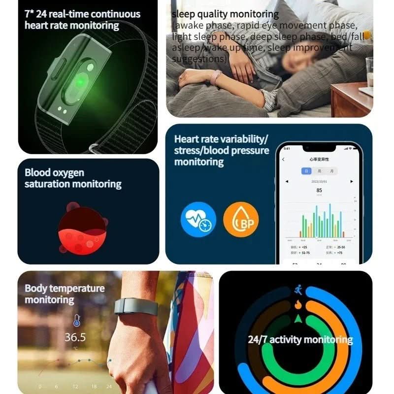 Active user with an IP68 fitness tracker, utilizing its heart rate, O2 monitor, and sports tracking features.