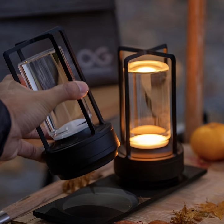 Ambient light LED lamp; Japanese style, rechargeable, minimalist design for modern home decor.