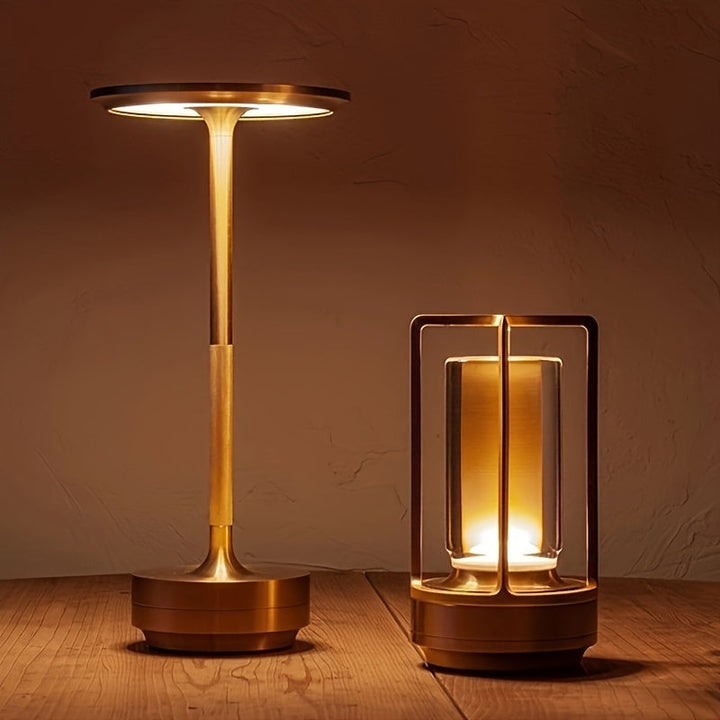 Cordless LED mood lamp; Japanese style, touch control, perfect for modern home ambiance.