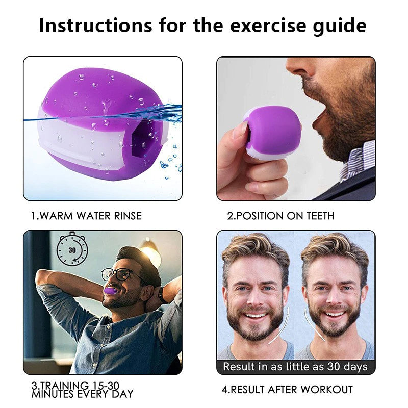 Sculpt your jawline with this effective facial muscle trainer. Achieve a sharp, defined contour and facial fitness.