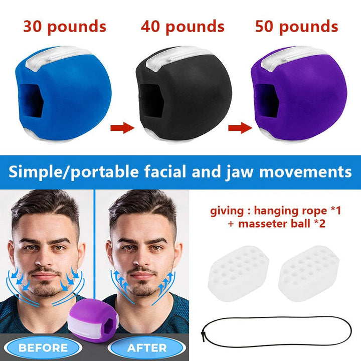 Unisex jaw trainer for men & women. Sculpt a defined jawline & enhance facial contour with this fitness beauty tool.