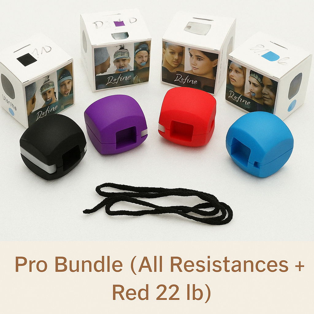 Unisex JawSculptor Pro facial fitness workout tool for defined jawline, muscle strength & face sculpting.