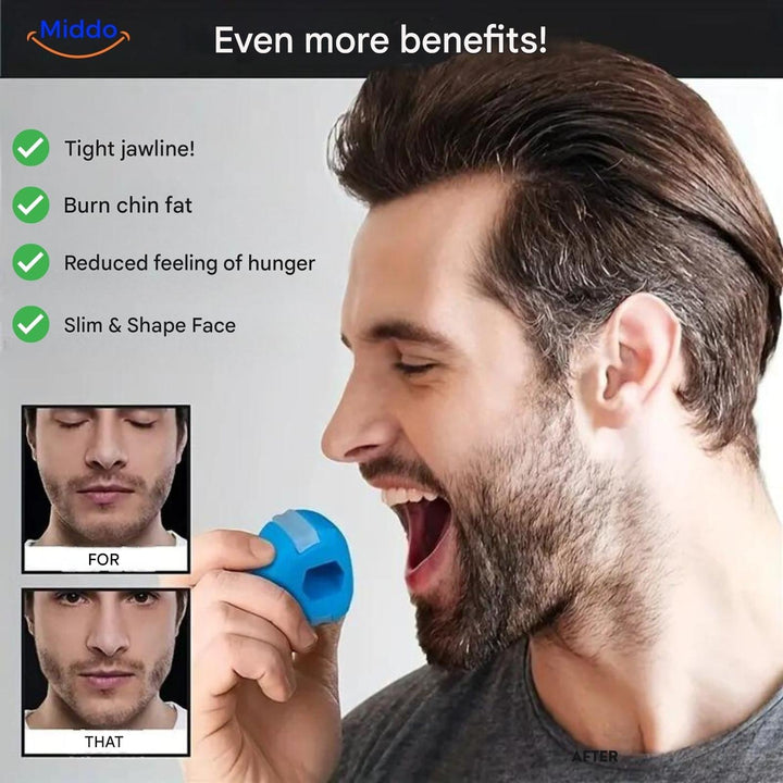 Strengthen jaw muscles & achieve a defined jawline with this unisex JawSculptor Pro facial trainer.