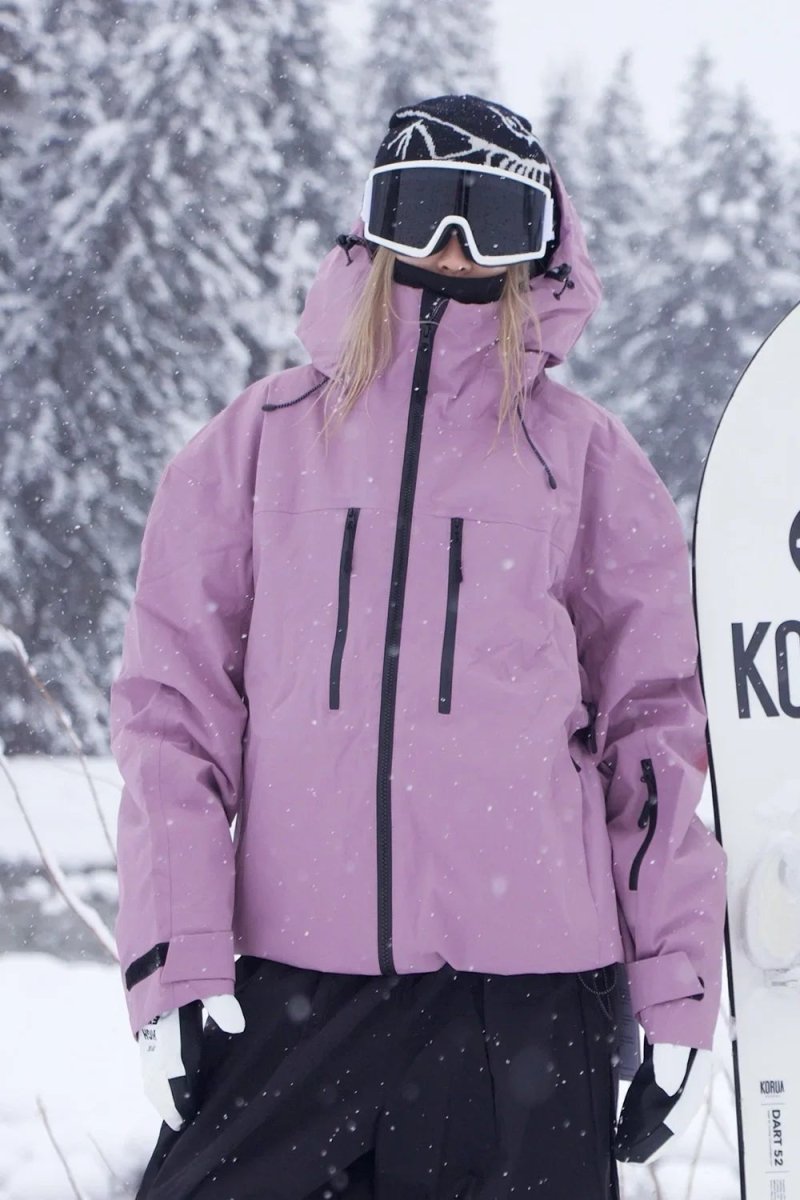 Durable, weather-resistant fabric of a unisex winter ski & snowboard shell for ultimate cold protection.
