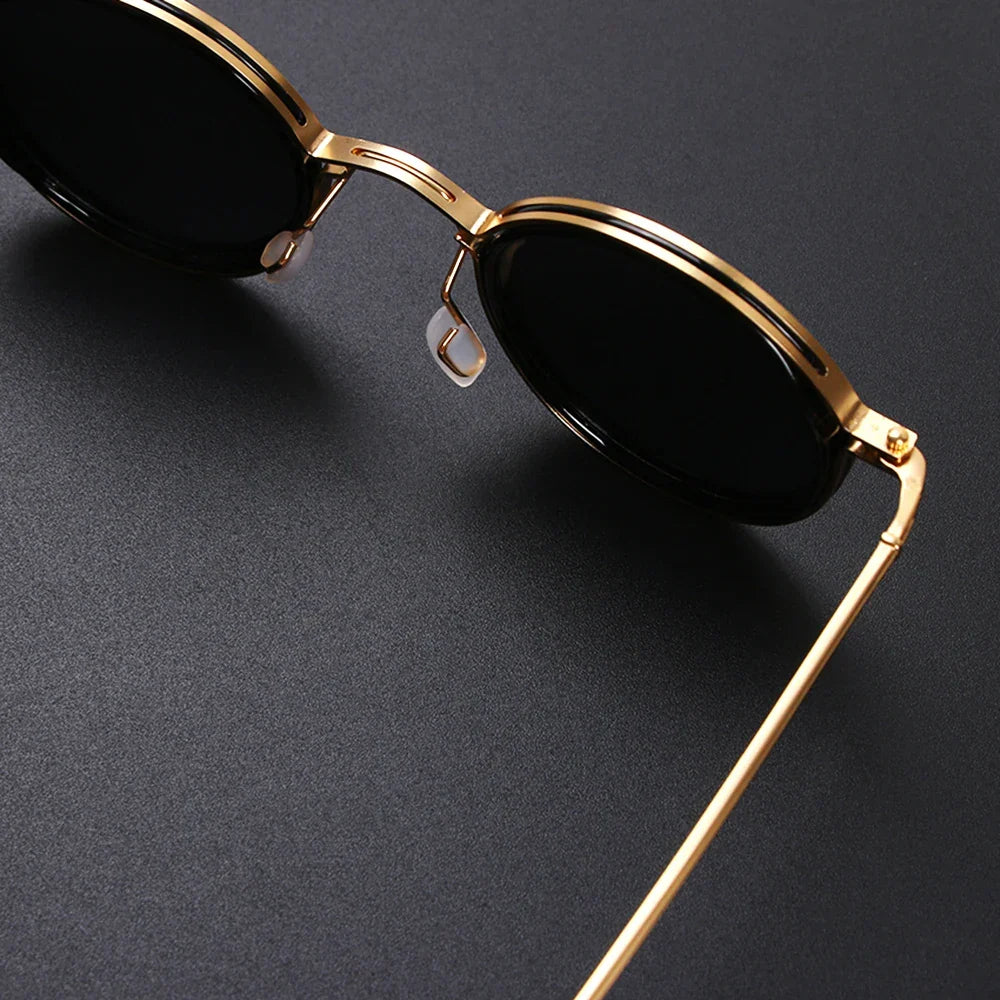 Unisex Jetset polarized sunglasses; elegant metal frame eyewear providing UV protection & glare reduction.