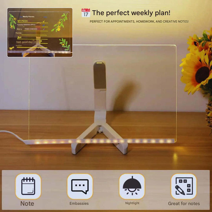 Kids creative play: LuminaPlay light-up LED drawing board & pen set