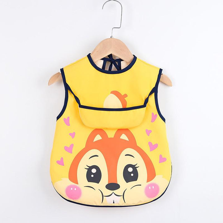 Toddler art smock, waterproof with long sleeves and front pockets, perfect for creative play & feeding time.