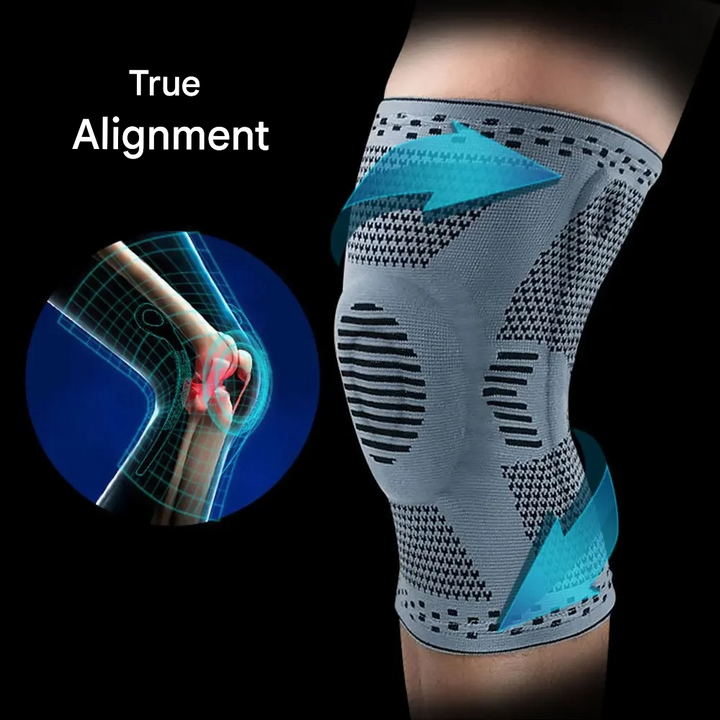 Unisex athletic knee brace, designed for optimal comfort & joint protection during running & hiking.