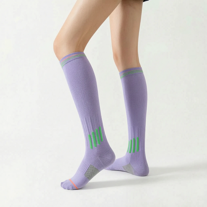 Versatile unisex knee-high athletic socks, perfect for any sport. Performance support for fitness and activewear.