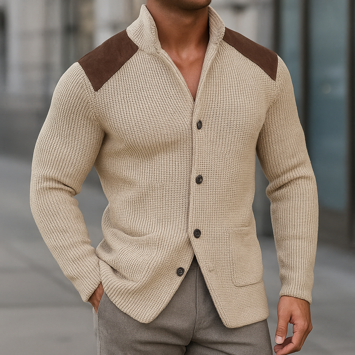 Classic unisex knitted cardigan, perfect for layered fashion. Open front, long sleeve, cozy & stylish knitwear.
