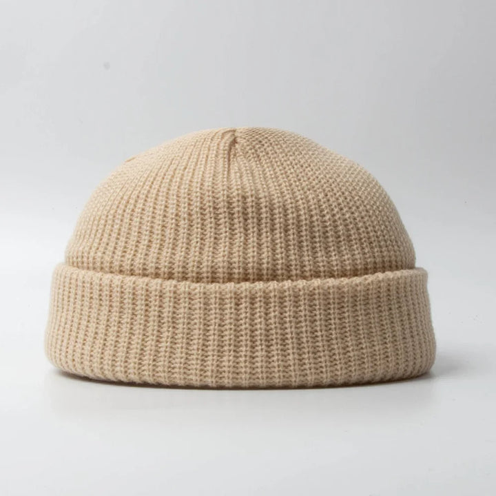 Unisex knitted cotton blend skull cap beanie for ultimate warmth & style.