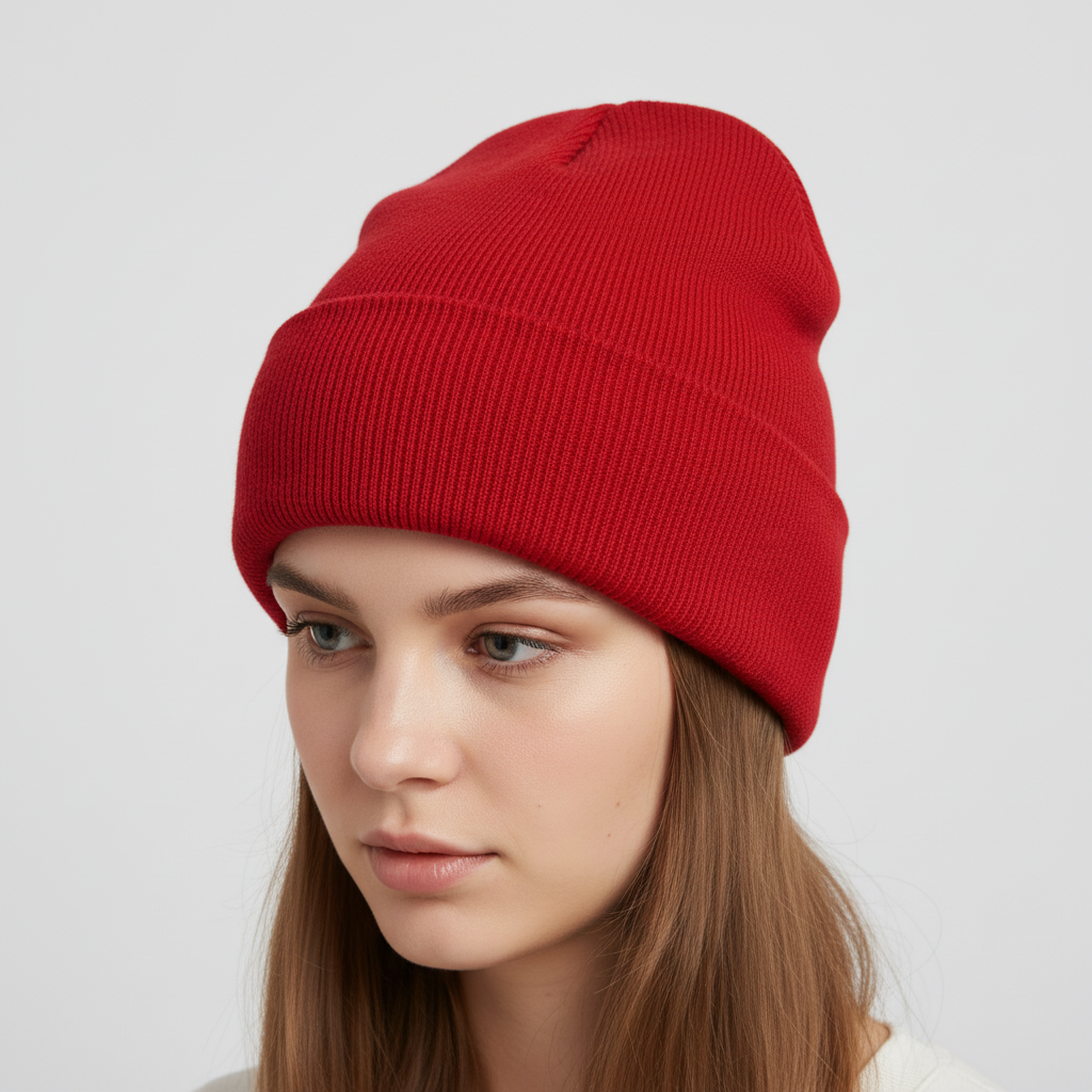 ComfyBeanie: Easy care knitted hat, suitable for everyday wear and durable warmth.