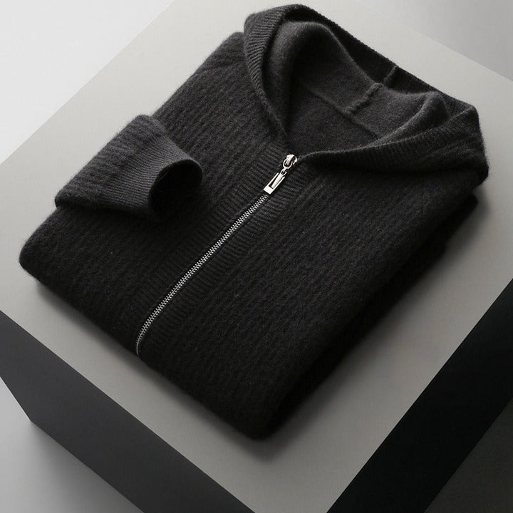Soft Lanca full-zip casual hoodie, perfect for comfortable layering & relaxed everyday wear. Unisex design.