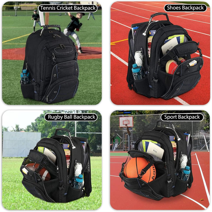 Internal pocket of travel backpack with RFID protection, securing passport and credit cards from scanning theft.