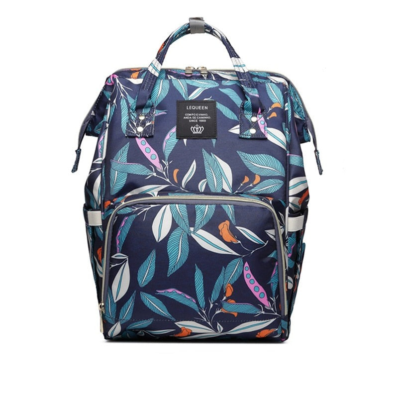 Practical unisex waterproof diaper backpack, designed for parents. Multi-pocket baby organizer with insulated storage.