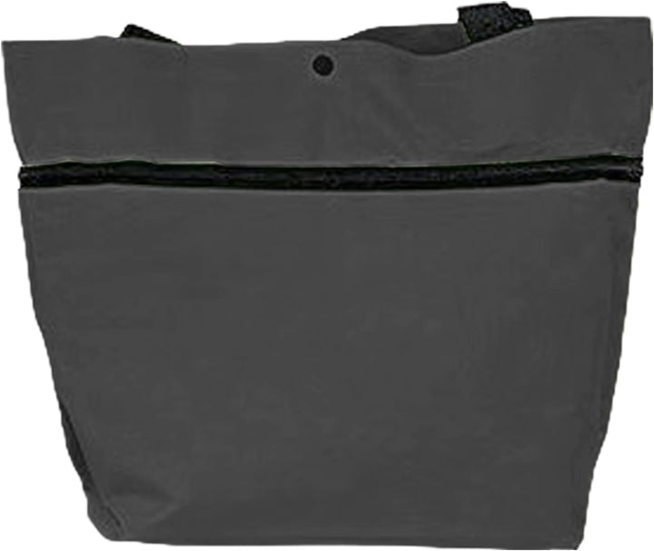 Unisex large capacity foldable bag, black, illustrating its use for laundry or travel purposes