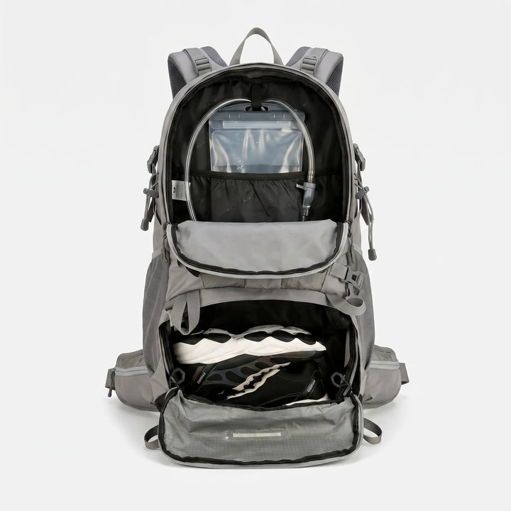 Spacious hiking backpack, perfect for multi-day treks and camping; features large capacity for all gear.