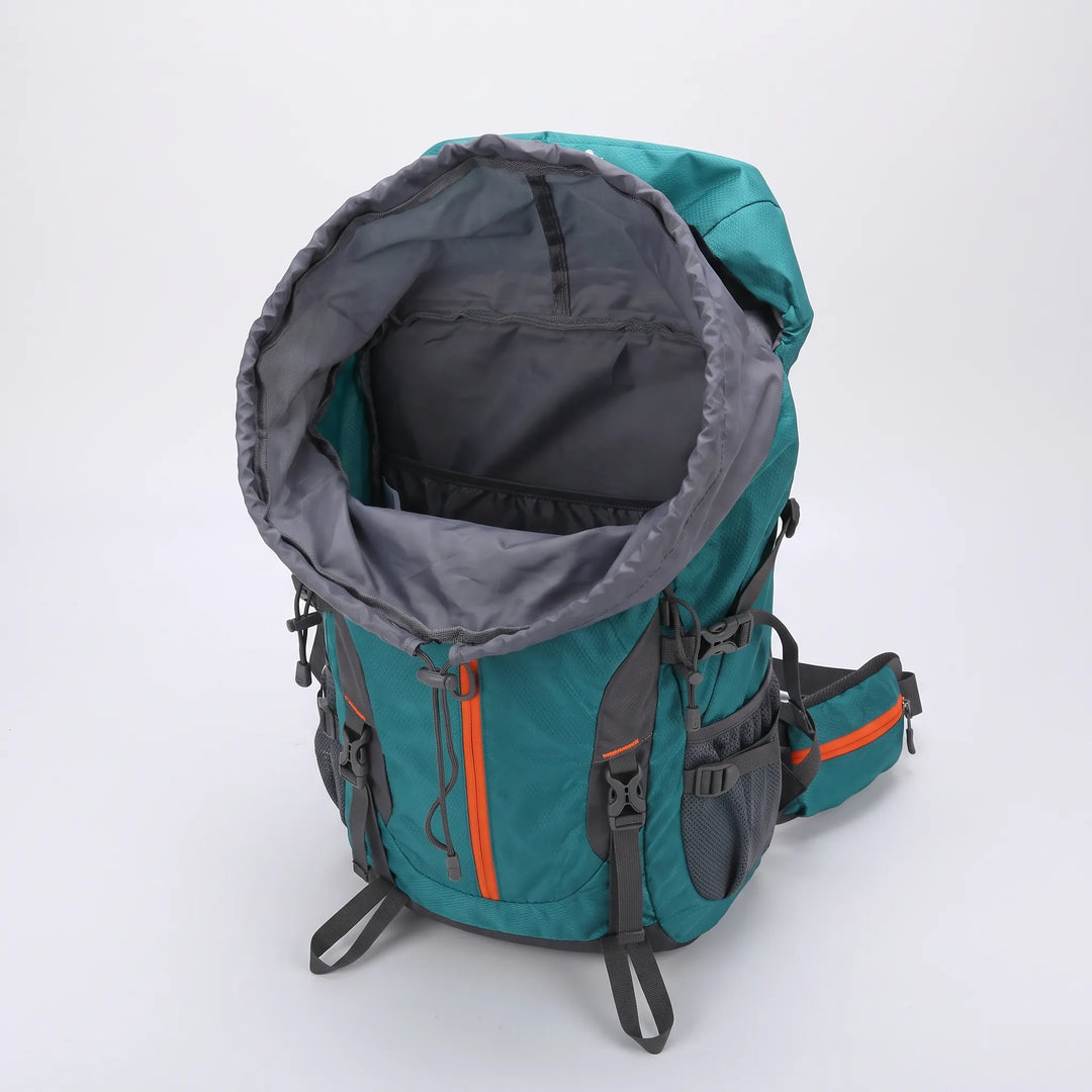 Versatile outdoor adventure backpack, great for hiking & travel, featuring a large main compartment.