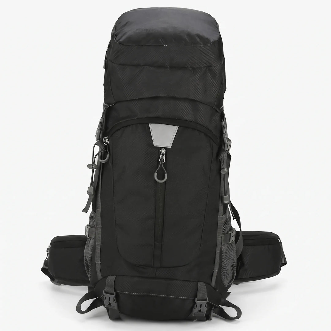 Durable large capacity travel backpack, essential outdoor gear for camping, hiking, & backpacking trips.