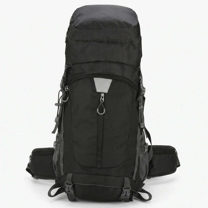 Durable large capacity travel backpack, essential outdoor gear for camping, hiking, & backpacking trips.