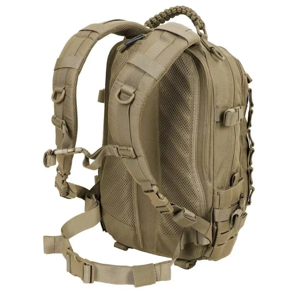 Rugged tactical hiking backpack with large capacity, ideal for outdoor adventurers. Features a durable, water-resistant design.