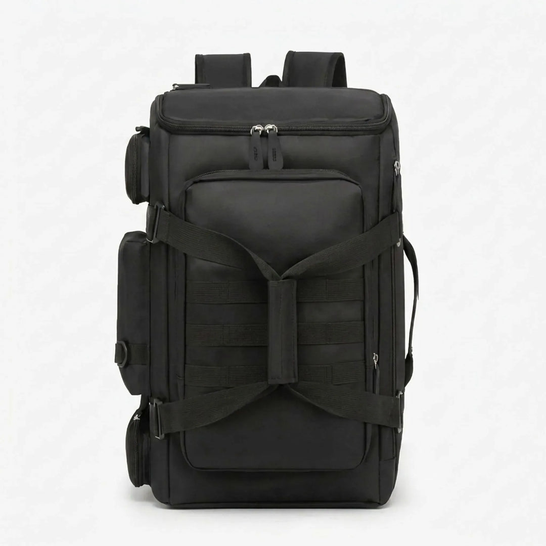 Stylish unisex large capacity travel backpack, ideal for gym, work commute, and efficient airport travel.