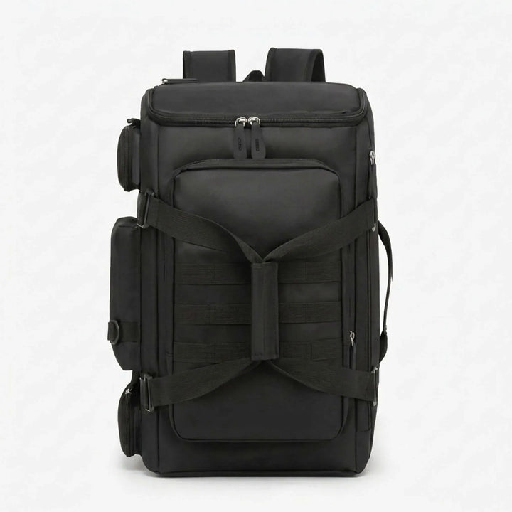 Stylish unisex large capacity travel backpack, ideal for gym, work commute, and efficient airport travel.