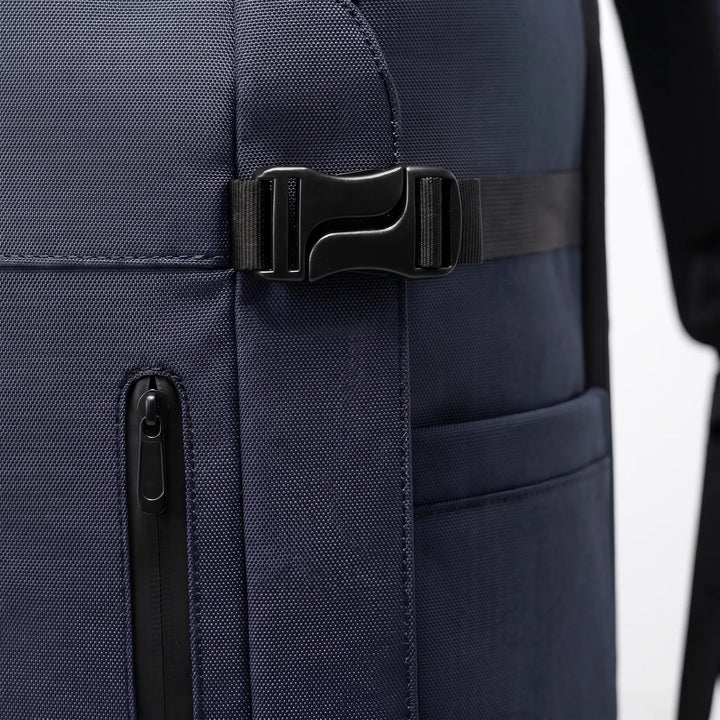 Secure laptop backpack with organized pockets, great for daily commute, college, or business travel.