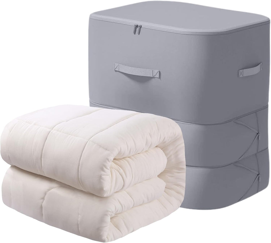 Unisex Large Self-Compressing Comforter Storage Bag