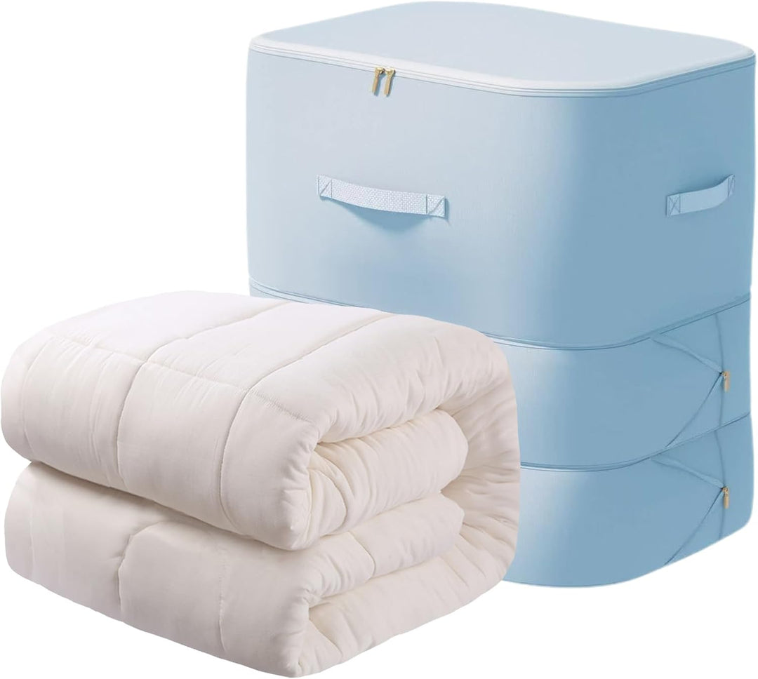 Unisex Large Self-Compressing Comforter Storage Bag