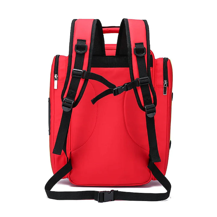 Waterproof tactical emergency backpack, ideal for first aid kits, survival gear, and disaster preparedness.