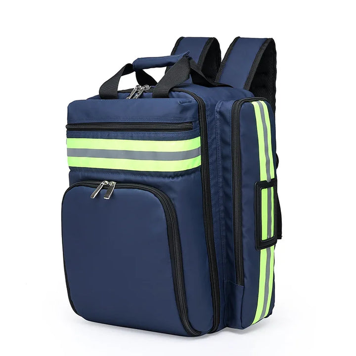 Preparedness backpack for first aid & survival, featuring a spacious design for all your emergency needs.