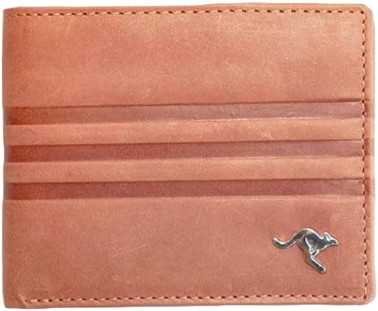 Yarindi leather aboriginal wallet featuring a detailed kangaroo design, perfect men's or women's accessory