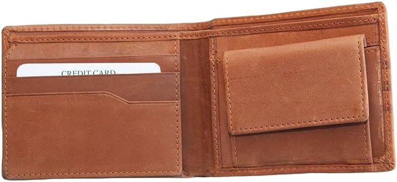 Stylish unisex leather wallet with unique kangaroo art, durable bifold design for everyday use